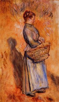 皮埃爾 奧古斯特 雷諾阿 Peasant Woman Standing in a Landscape 皮埃爾 奧古斯特 雷諾阿 Peasant Woman Standing in a Landscape